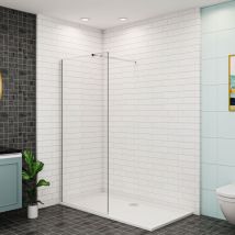 130x200cm+73-120cm Stabilisator Walk-In Dusche Duschabtrennung 10mm esg Nano Duschwand Glas Duschkabine