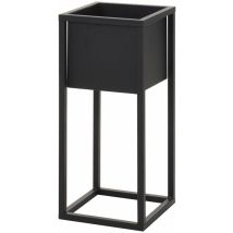 Spetebo - Blumentopf Ständer Mit Topf - 50 Cm - Schwarz - Blumentopf Halter Blumenständer