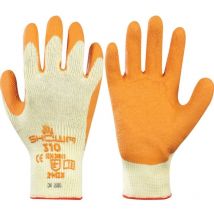 Latex Coated Grip Gloves, Orange/Yellow, Size 8 - Showa