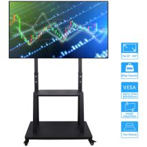 32-100 inch Mobile tv Cart Floor Stand Mount Extra Strong Trolley for Plasma/LCD/LED