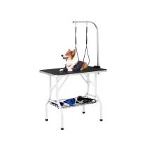 36' Foldable Pet Dog Grooming Table,Maximum Capacity Up to 100KG, Black - Yaheetech