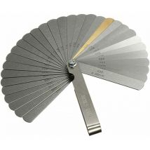 32 lames Jauge d'Épaisseur en Acier- Double marquage Métrique et Impérial outil de mesure,pour la mesure de l'espace libre Largeur/Épaisseur tailles