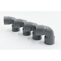Jardiboutique - 32 mm Coude pvc évacuation 87°30' ff a coller - Lot de 4 pièces