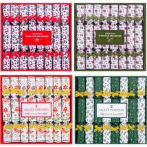 YÖL - 32 Saucer Mini Christmas Crackers Afternoon Tea Breakfast Xmas Table Deco