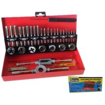 Trade Shop - 32-TEILIGES set-box-kit zum gewinden von aussen- und innengewinden HX32TD -