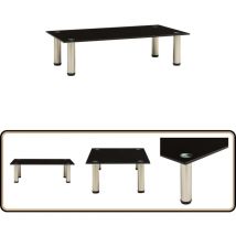 322761 tv Stand Black 60x35x17 cm Tempered Glass - Meuble Tv - Support Tv - Console Tv - Étagère Tv - Design Moderne