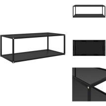 Vidaxl - 322898 Coffee Table Black 100x50x35 cm Tempered Glass - Table Basse Contemporaine - Table Basse En Verre Trempé - Table Basse Deux Niveaux