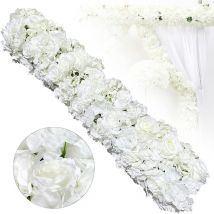 3,28 ft fleurs artificielles fausse rose vigne soie décorative murale suspendue plante artificielle rose panneau de décoration bricolage pour mariage