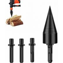 32mm Fendeuse de BûChes Fendeuse à Bois,Conducteur feu Fendeuse Perceuse Robuste Vis CôNe Bois Outil de Coupe Avec Tige Hexagonale Visseuse à CôNe
