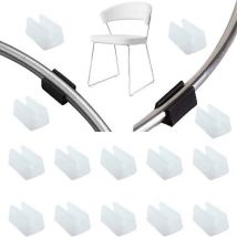 32pcs Patin Pied Chaise Tube Embout Tampon Capuchon Bouchon Protection Plancher Meuble Forme u en Plastique Chaise Casquettes,Chaise Jambe Caps