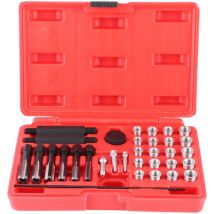 33-teiliges Glühkerzen-Gewinde-Reparatur-Set, Gewindebohrer-Einsatz-Treiber-Führungsstift, Gewinde-Einsatz-Werkzeug-Set