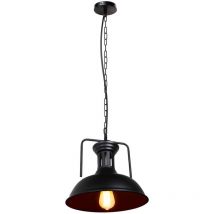 Norcks - 330MM Lampe à Suspension En Métal Noir Lampe à Suspension Nostalgique Vintage Plafonnier D'Intérieur Rétro