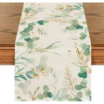 33×183cm)Chemin de Table Toile de Jute,Toile de Jute Chemin de Table ,Chemin de Table Tissu,Chemin de Table Lin pour Vacances Décor de Fête
