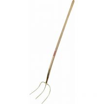 33905 Forcella 3 Denti 26X20 Oro, Con Manico In Faggio