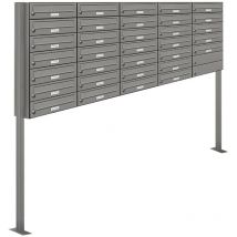 33er Premium Standbriefkasten ral 9007 freistehend Postkasten Ständer 5x7