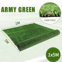 3.3x16.4ft 1x5m Artificial Grass Fake Turf Synthetic Landscape Faux Lawn Patio Mat Garden