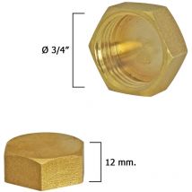 Blindstopfen 3/4" aus Messing – Hochwertige Sanitärlösung – 3/4"