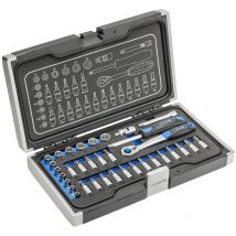 34-teiliges Ratschen-Set Högert Werkzeug Umschaltknarre Bitsortiment Universalgelenk