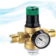 3/4-zoll-wasserdruckminderer, Druckminderer Mit Manometer Und Siebfilter, Wasserdruckminderer Für Gartenbewässerung Und Gasheizungsarmaturen