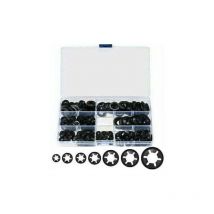 Lablanc - Paquet de 340 rondelles Starlock - Rondelles de fixation à verrouillage rapide - M3/M4/M5/M6/M8/M10/M12 - Noir