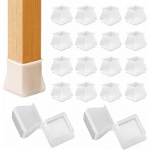 Mumu - 35-40mm/16pcs Silicone Chair Caps, Silicone Pad Caps, Square Chair Cover Pads, Silicone Chair Caps to Prevent Scratches and Noise
