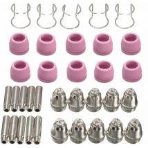 Lucky-88 - 35 pièces coupeur plasma AG60 SG55 consommables de torche de coupe kit de coupe de buse d'électrode accessoires de soudage torche