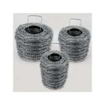 350 m fil de fer barbelé galvanisé, 1,6 / 1,7 mm pour clôture de protection contre la faune sauvage, clôture forestière, grillage noué