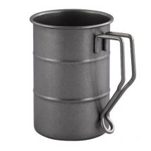 350 Ml/12 Unzen Retro-Bierkrug im Industriellen Stil, 304 Edelstahlbecher, Distressed Outdoor Camping Cup Reisetrinkgeschirr