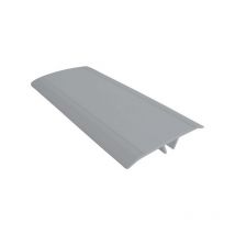 Moncoffrage - Couvre joint de façade plat pvc - largeur 5 cm - gris (l. 3m + clips)