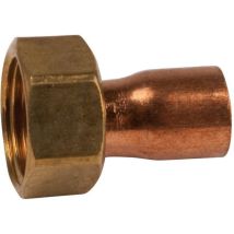 Raccord Droit 2 Pièces Écrou Prisonnier À Joint Plat - Femelle 1' (26/34) - Cuivre Ø28 - Arcanaute