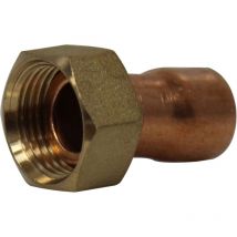 Raccord cuivre droit 2 pièces Femelle écrou libre Ø12-3/8