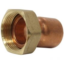 Hecapo - Douille cuivre réduite avec écrou à souder - 2 pièces - f 1'1/4 - diamètre 32 mm