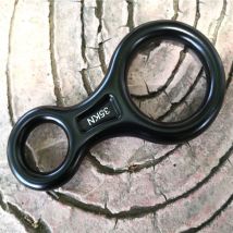 35kN rappel huit(Noir), dispositif de rappel escalade 8 Descendeur pour diamètre de corde 8-13 mm