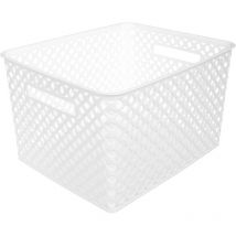 Cestino in plastica 19l folk bianco - 5five