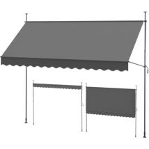 3,5m Balkonmarkise Klemmmarkise Markise Sonnenschutz Höhenverstellbar Anthrazit