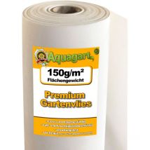 Aquagart - 35m² Gartenvlies Unkrautvlies Unkrautfolie Mulchvlies 150g/m² weiß 1m breit