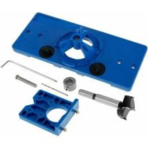 Soniatkia - 35mm Invisible Hinge Drilling Jig and 35mm Hinge Drilling Jig with 35mm Drill Bit Depth Stop Holder Hex Key for Carpentry