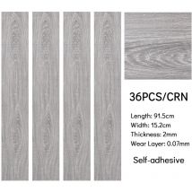 Livingandhome - 36 Pcs Realistic Wood Effect Self Adhesive pvc Flooring