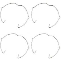 Ontway - 36 anillos de fijación de lámpara para foco GU10 MR16 de 50 mm, retenedor de lámpara en forma de cuerno plateado, clip de resorte,