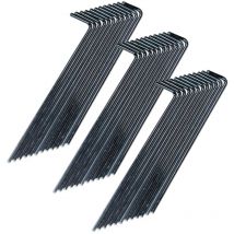 36 Stahl Zeltheringe 19cm mit Haken, Stahlhering Heringe Set