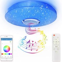 36 W Rgb-led-deckenleuchte Mit Bluetooth-lautsprecher, 12 Zoll Deckenlampe Mit Farbwechsel Kalt/warm/weiß Mit App Und Fernbedienung, Wasserdichte 
