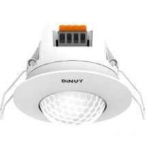 Dinuy - 360°-Bluetooth-Einbaumelder für die Decke (3000W 2000lm 230V) IP40 Ø8x6,3x6,3cm weiße Farbe