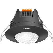 Dinuy - 360o Bluetooth Deckeneinbaumelder (3000W 2000lm 230V) IP40 Ø8x6,3x6,3cm schwarze Farbe