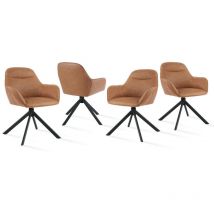 Goeurvant - 360° Drehstühle mit weichem Sitz, eleganter, geschwungener Rückenlehne und ergonomischen Armlehnen, stilvoller Komfort für jedes Zimmer