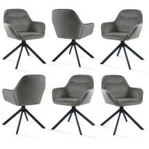 Goeurvant 360° Drehstühle mit weichem Sitz, eleganter, geschwungener Rückenlehne und ergonomischen Armlehnen, stilvoller Komfort für jedes Zimmer