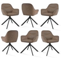 Goeurvant - 360° Drehstühle mit weichem Sitz, eleganter, geschwungener Rückenlehne und ergonomischen Armlehnen, stilvoller Komfort für jedes Zimmer