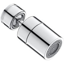 360° Pivotant Aérateur de Robinet Laiton 2 Modes Réglable Cuisine Robinet Filtre Barboteur avec Adaptateur de Buse - pour Robinets avec Buse à