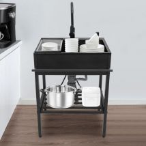 Senderpick - 360 ° pivotant libre évier en acier inoxydable évier pour la cuisine noir