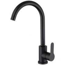 360° Swivel Tall Sink Faucet, Single Handle Bathroom Sink Faucet with Removable Aerator, Black