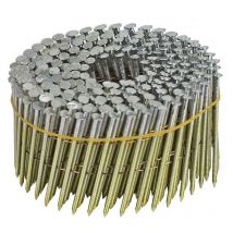 Norfix - 3600 Pointes en rouleau 90 x 3.1 mm 16° NFX11387 plat zingué bichromaté 13μ annelées liaison fil cuivré